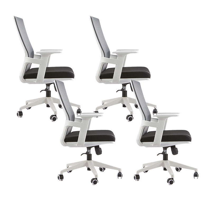 Modern Fixed Arms Office Chair No Distressing Ergonomic Chair with Wheels