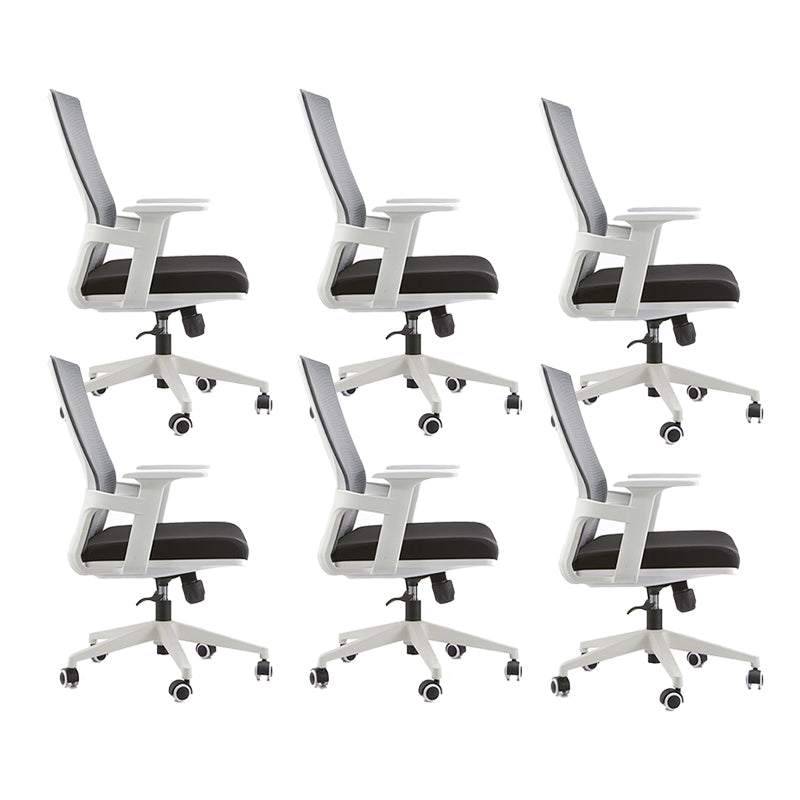 Modern Fixed Arms Office Chair No Distressing Ergonomic Chair with Wheels