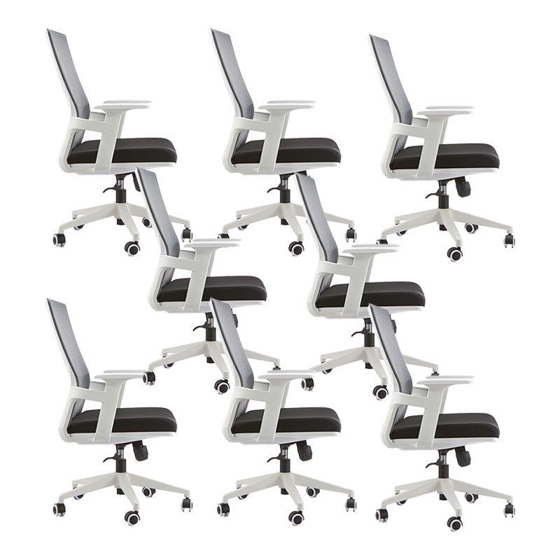 Modern Fixed Arms Office Chair No Distressing Ergonomic Chair with Wheels