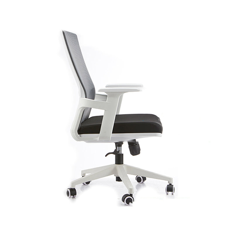 Modern Fixed Arms Office Chair No Distressing Ergonomic Chair with Wheels