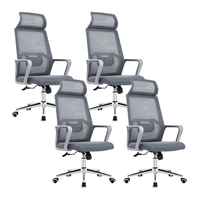 Fixed Arms Office Chair No Distressing Ergonomic Chair with Wheels