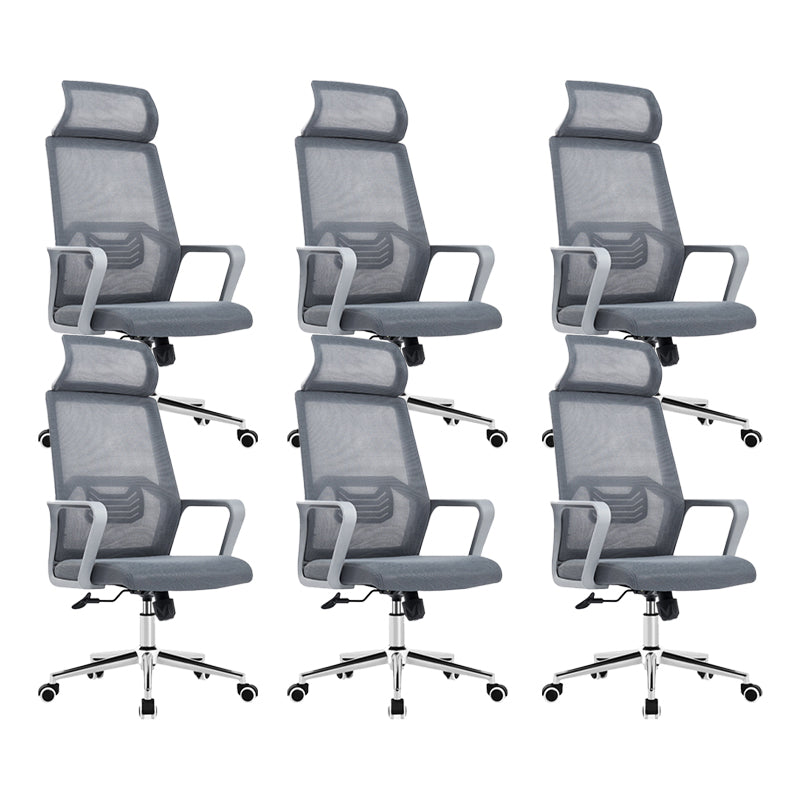 Fixed Arms Office Chair No Distressing Ergonomic Chair with Wheels