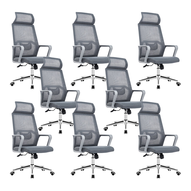 Fixed Arms Office Chair No Distressing Ergonomic Chair with Wheels