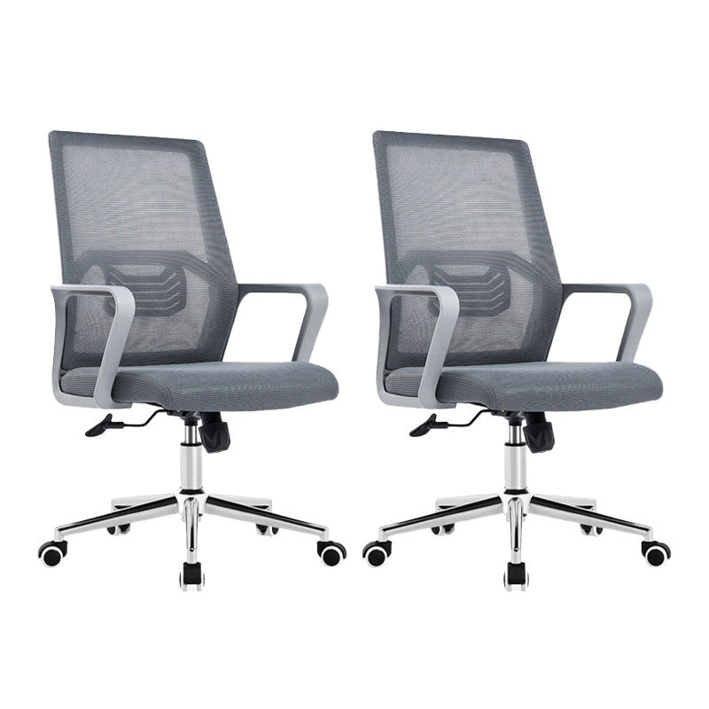 Fixed Arms Office Chair No Distressing Ergonomic Chair with Wheels