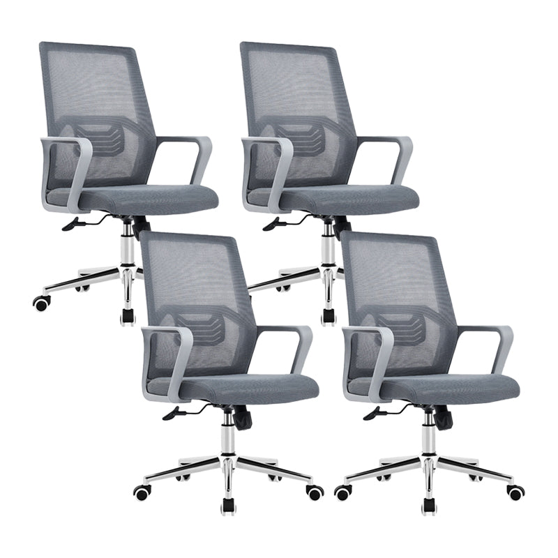 Fixed Arms Office Chair No Distressing Ergonomic Chair with Wheels