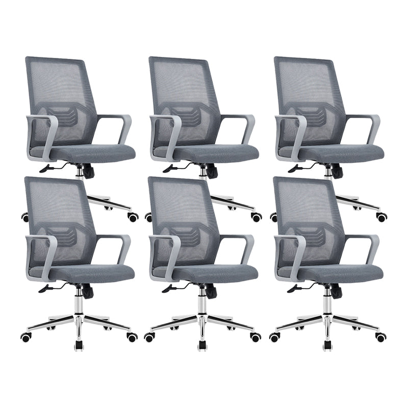 Fixed Arms Office Chair No Distressing Ergonomic Chair with Wheels