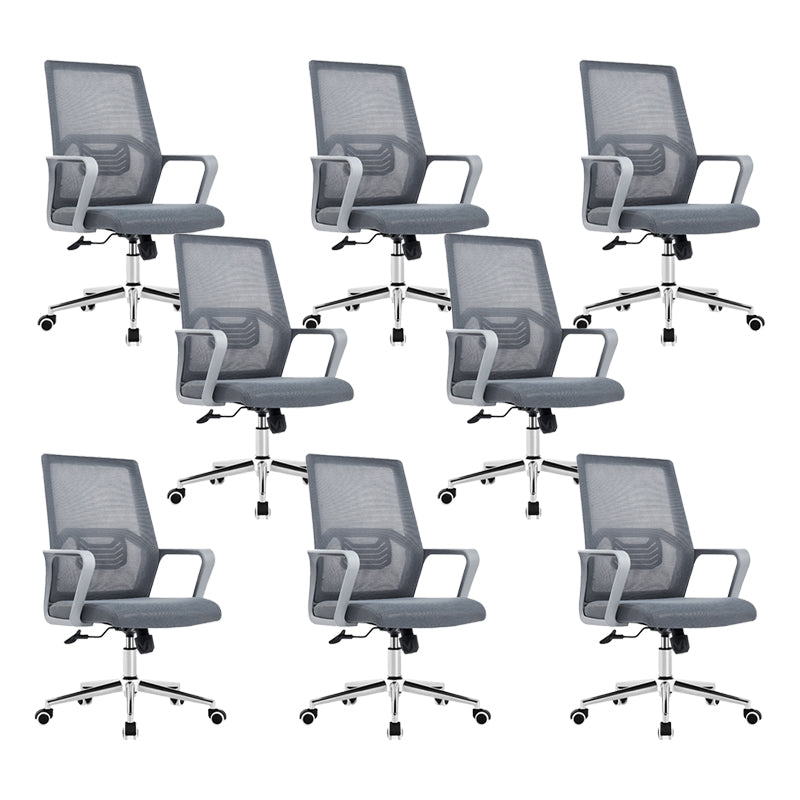 Fixed Arms Office Chair No Distressing Ergonomic Chair with Wheels