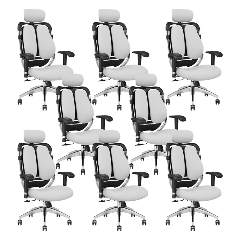 Modern Removable Arms Office Chair Leather No Distressing Ergonomic Desk Chair