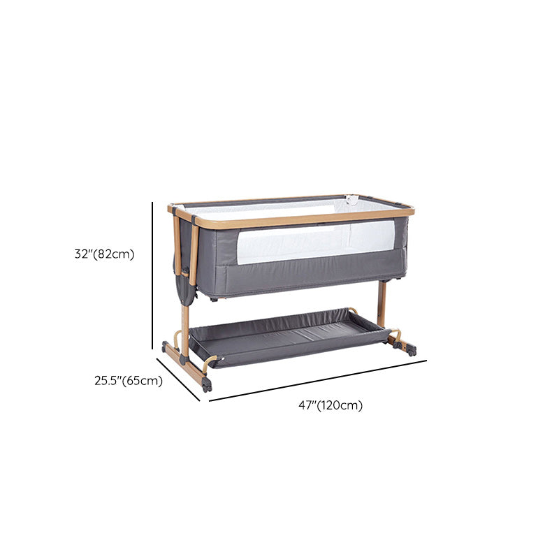 Industrial Nursery Crib Under Crib Storage Baby Crib with Adjustable Height