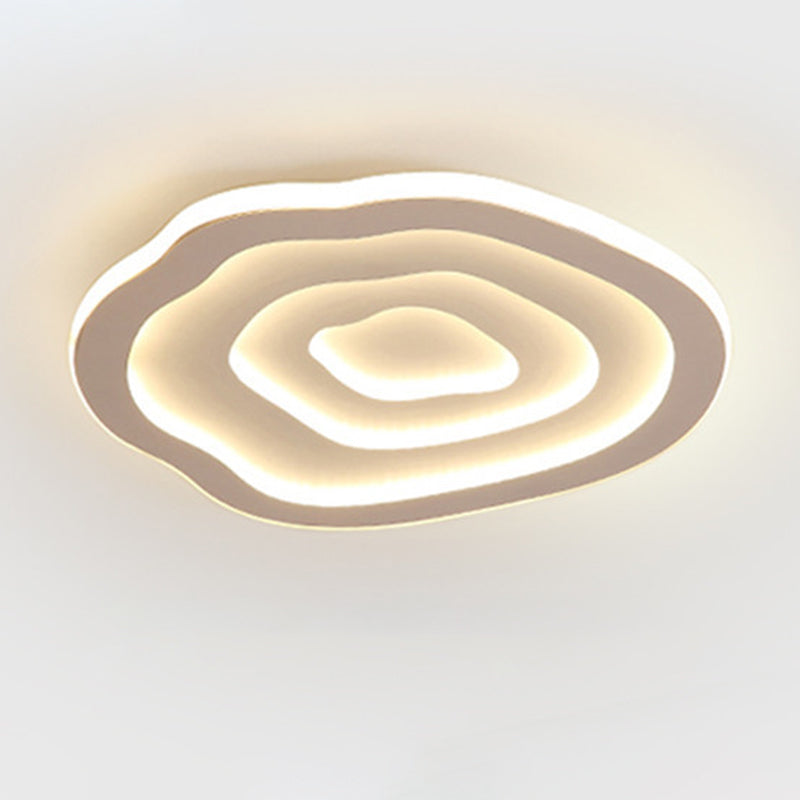 Modern Single White Flush Mount Lighting Unique LED Ceiling Light with Acrylic