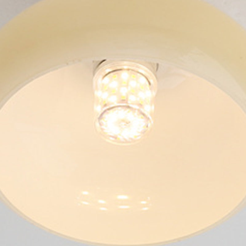 Modernism Glass Shaded Ceiling Light Golden/Chrome Flush Mount Lighting for Foyer