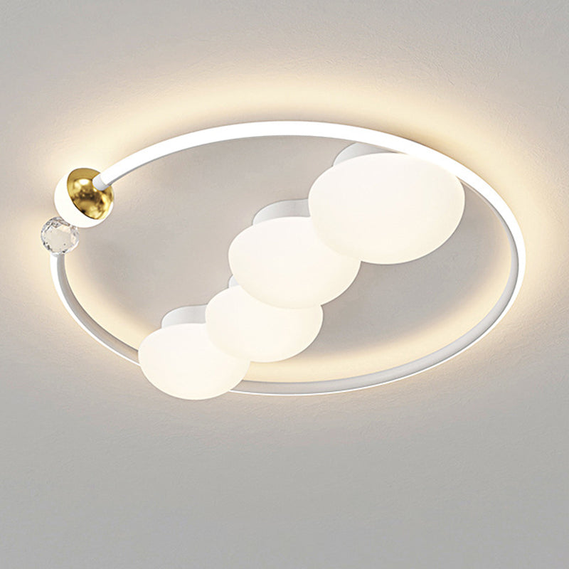 Modernism Flush Mount Metal Ceiling Mounted Fixture for Bedroom