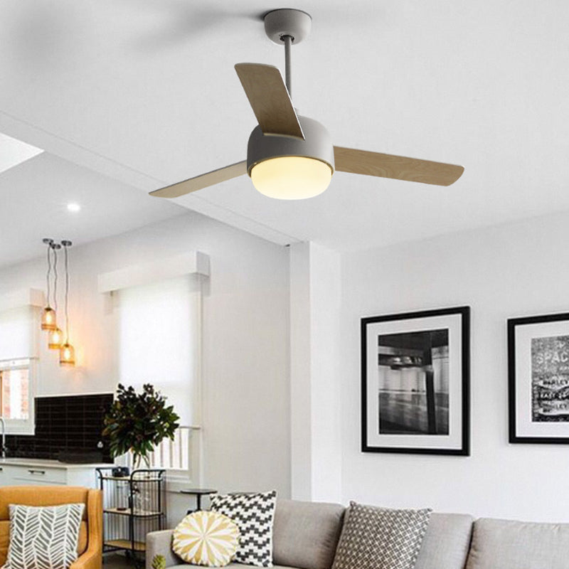 Fan Shape Metal Ceiling Fan Modern Style 1-Light Ceiling Fans Fixtures