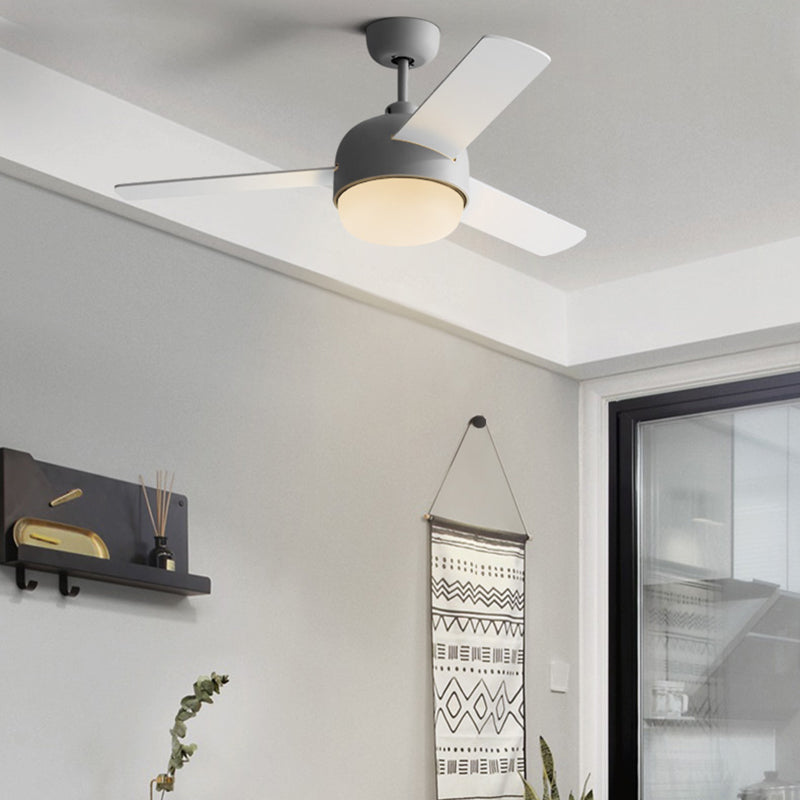 Fan Shape Metal Ceiling Fan Modern Style 1-Light Ceiling Fans Fixtures