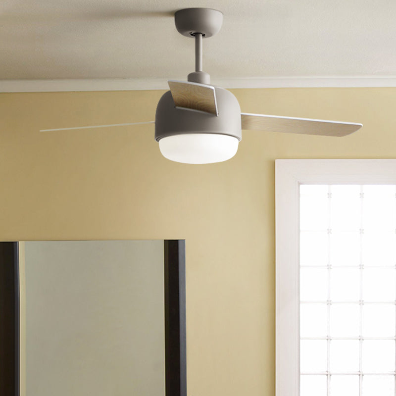 Fan Shape Metal Ceiling Fan Modern Style 1-Light Ceiling Fans Fixtures