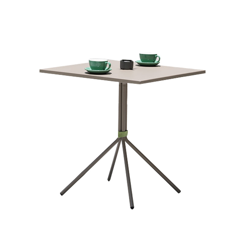 Contemporary Metal Dining Table Outdoor Table with Tripod Base