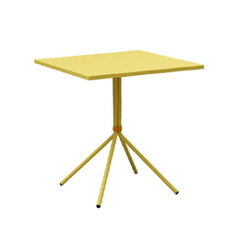 Contemporary Metal Dining Table Outdoor Table with Tripod Base