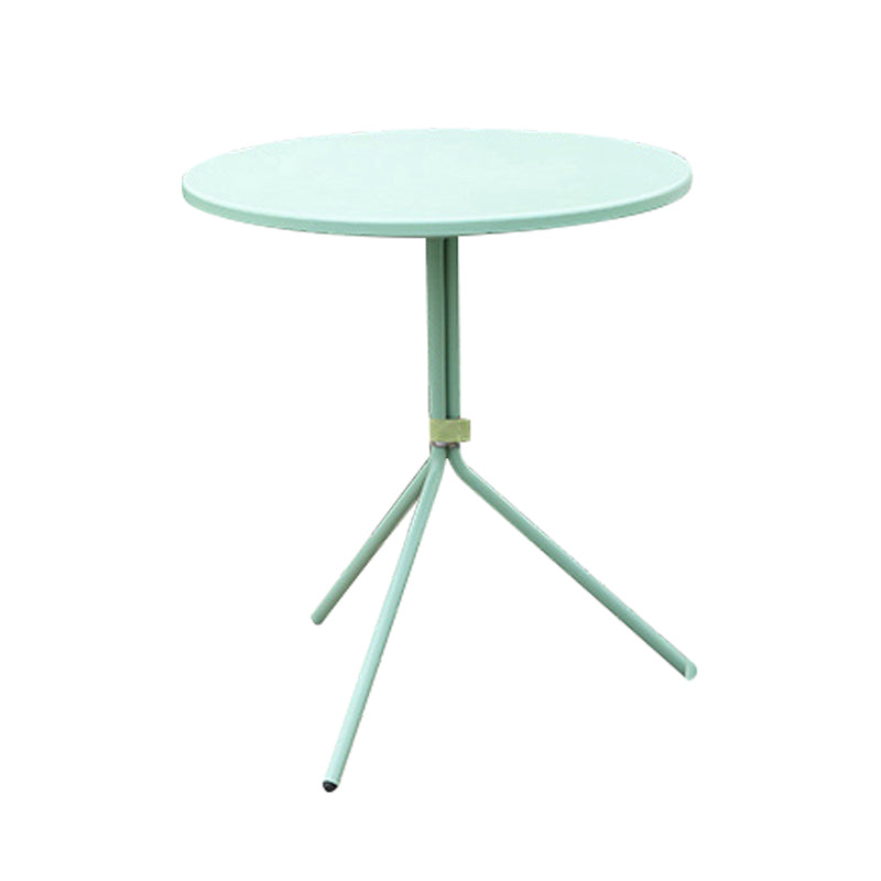 Contemporary Metal Dining Table Outdoor Table with Tripod Base