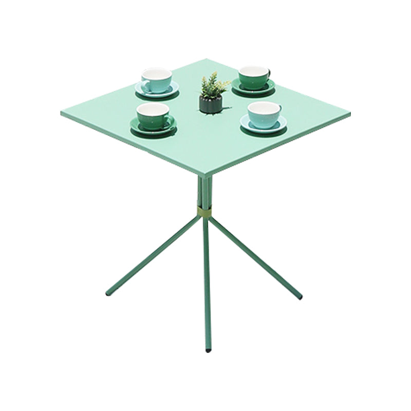 Contemporary Metal Dining Table Outdoor Table with Tripod Base