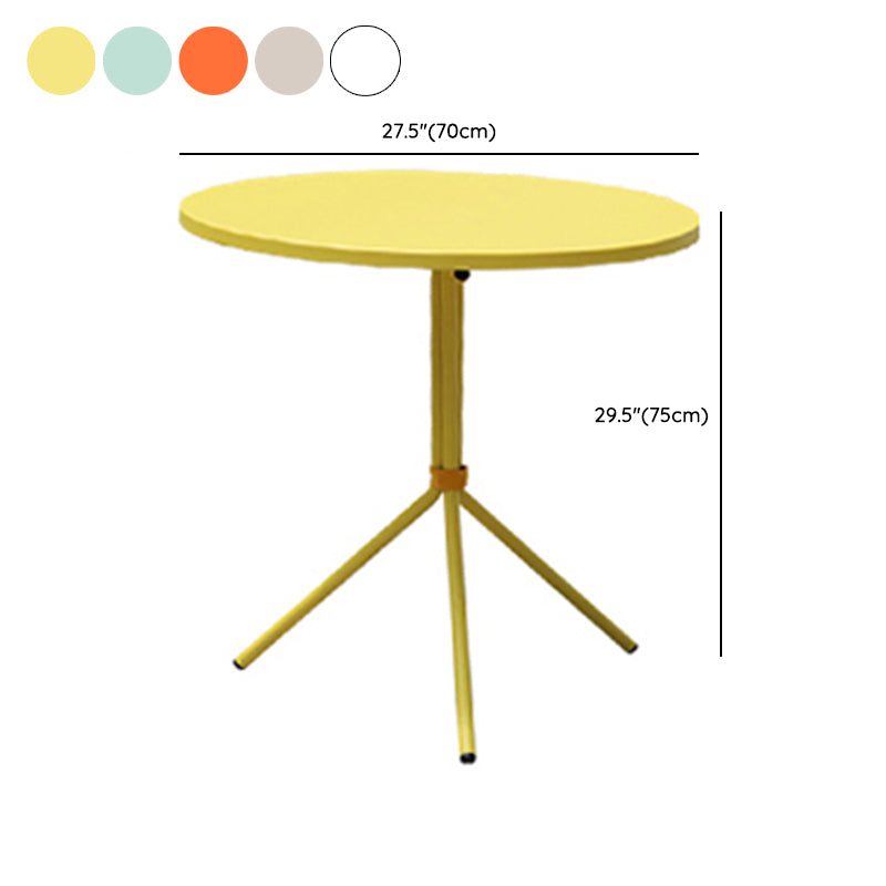 Contemporary Metal Dining Table Outdoor Table with Tripod Base