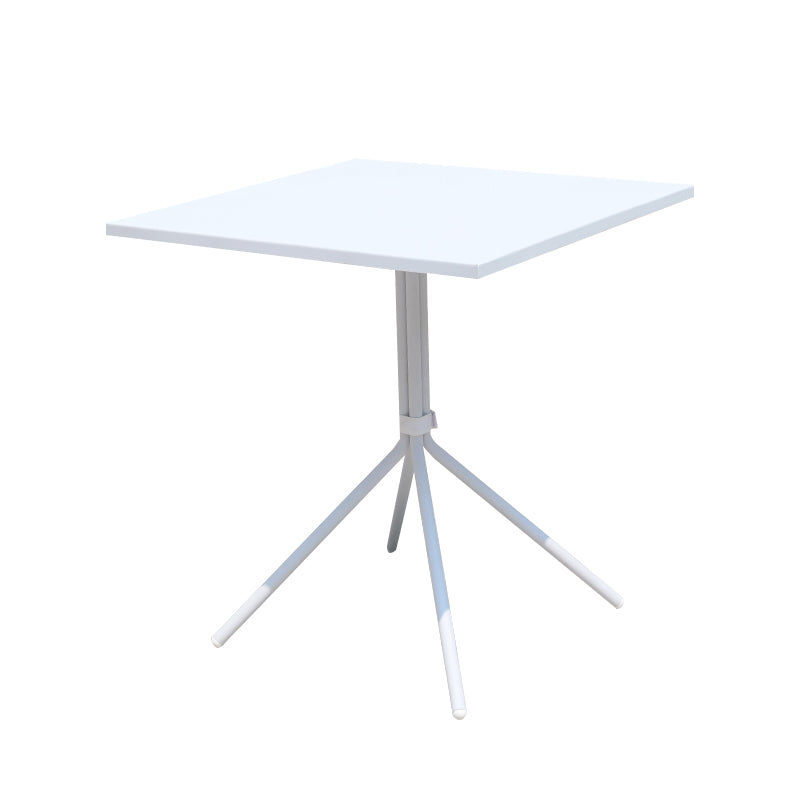 Contemporary Outdoor Table Metal Dining Table with Tripod Base