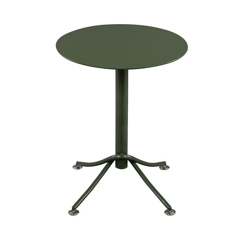 Contemporary Outdoor Table Round Dining Table with Metal Base