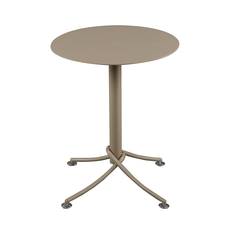 Contemporary Outdoor Table Round Dining Table with Metal Base