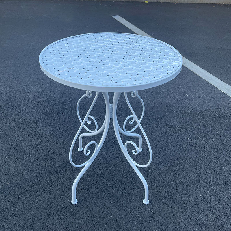 Contemporary Dining Table Round Outdoor Table with Tripod Base