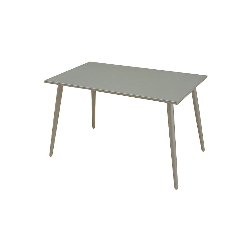 Modern Metal Dining Table Rectangle Outdoor Table with 4 Legs