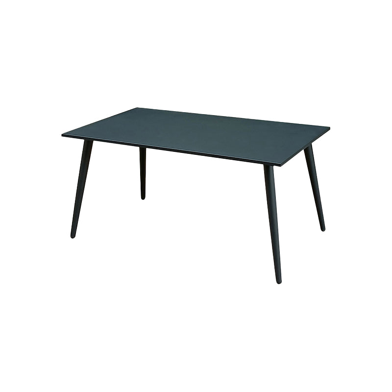 Modern Metal Dining Table Rectangle Outdoor Table with 4 Legs