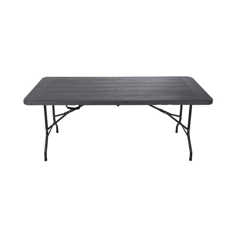 Modern Plastic Camping Table Outdoor Patio Table with Metal Legs