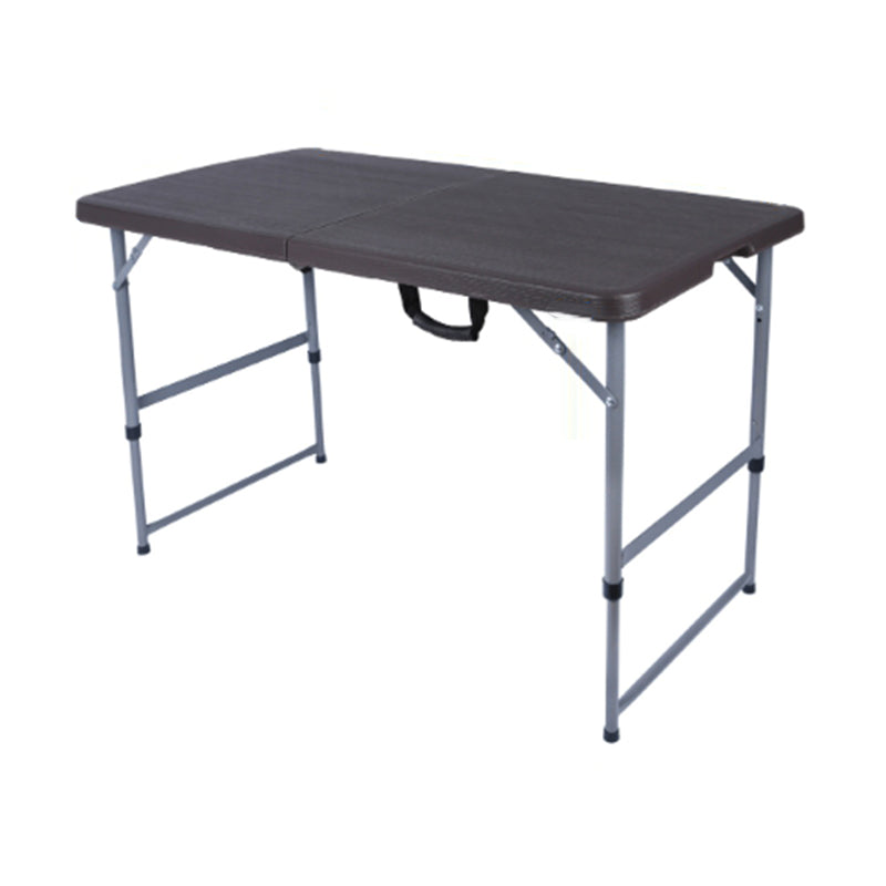 Modern Plastic Camping Table Outdoor Patio Table with Metal Legs