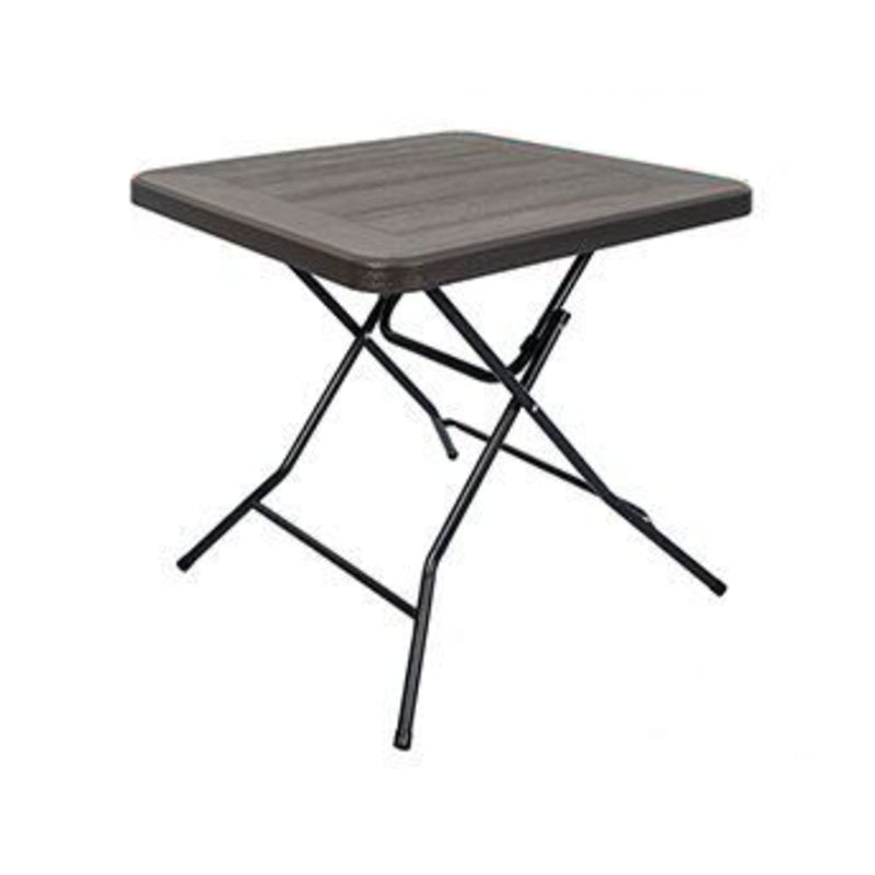 Modern Plastic Camping Table Outdoor Patio Table with Metal Legs