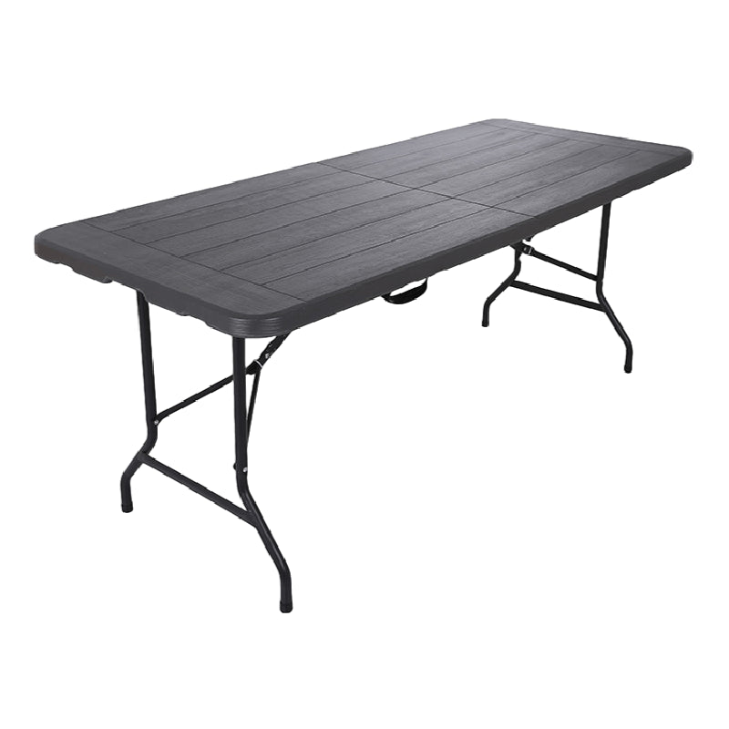 Modern Plastic Camping Table Outdoor Patio Table with Metal Legs