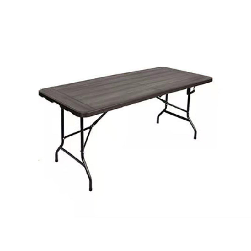 Modern Plastic Camping Table Outdoor Patio Table with Metal Legs