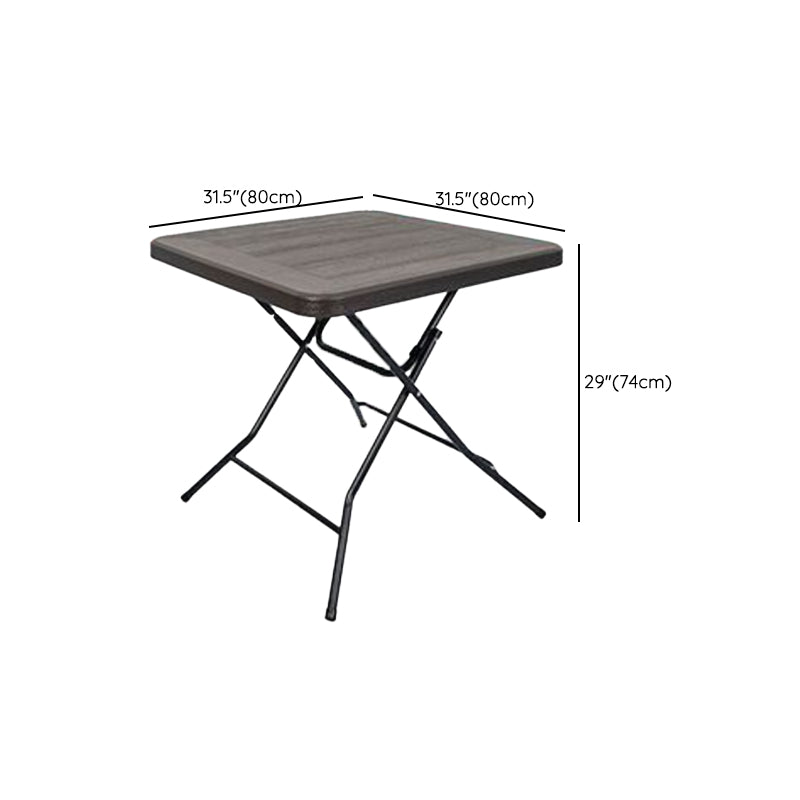 Modern Plastic Camping Table Outdoor Patio Table with Metal Legs