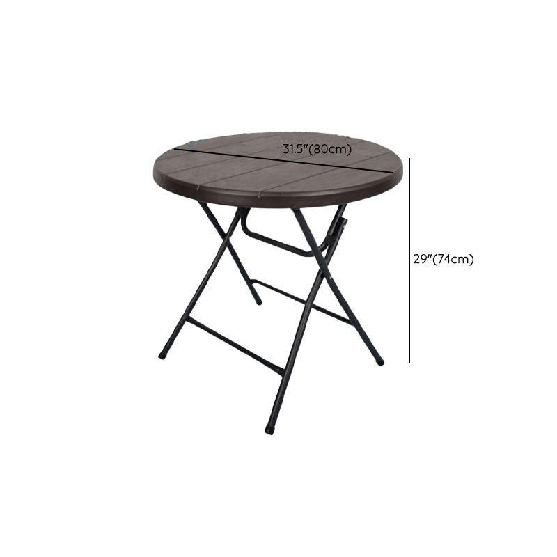 Modern Plastic Camping Table Outdoor Patio Table with Metal Legs