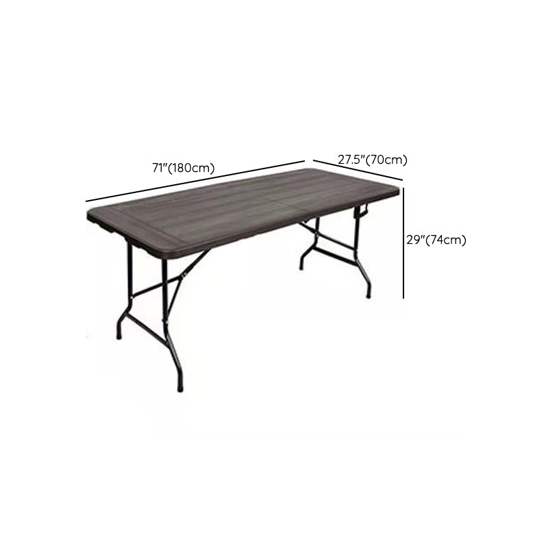 Modern Plastic Camping Table Outdoor Patio Table with Metal Legs