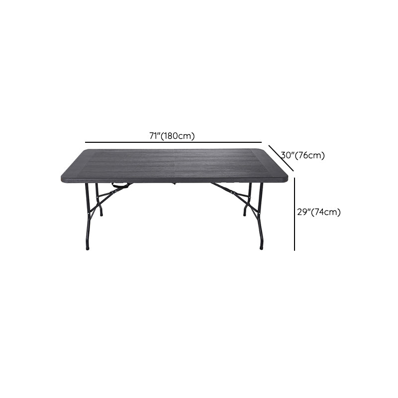 Modern Plastic Camping Table Outdoor Patio Table with Metal Legs