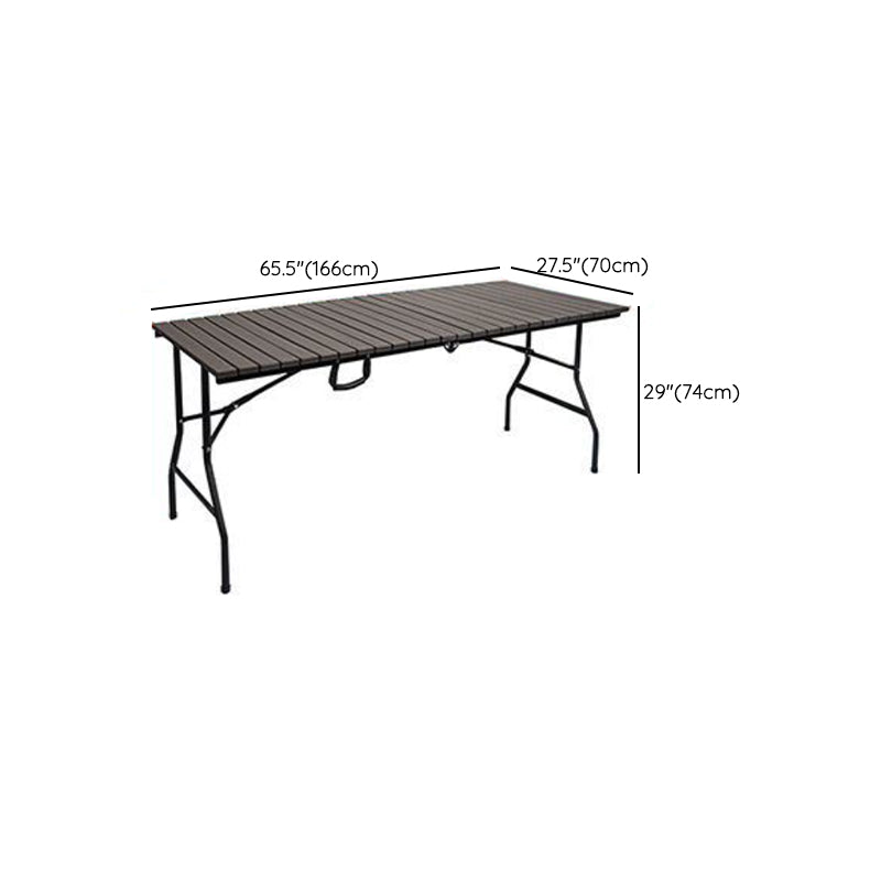 Modern Plastic Camping Table Outdoor Patio Table with Metal Legs