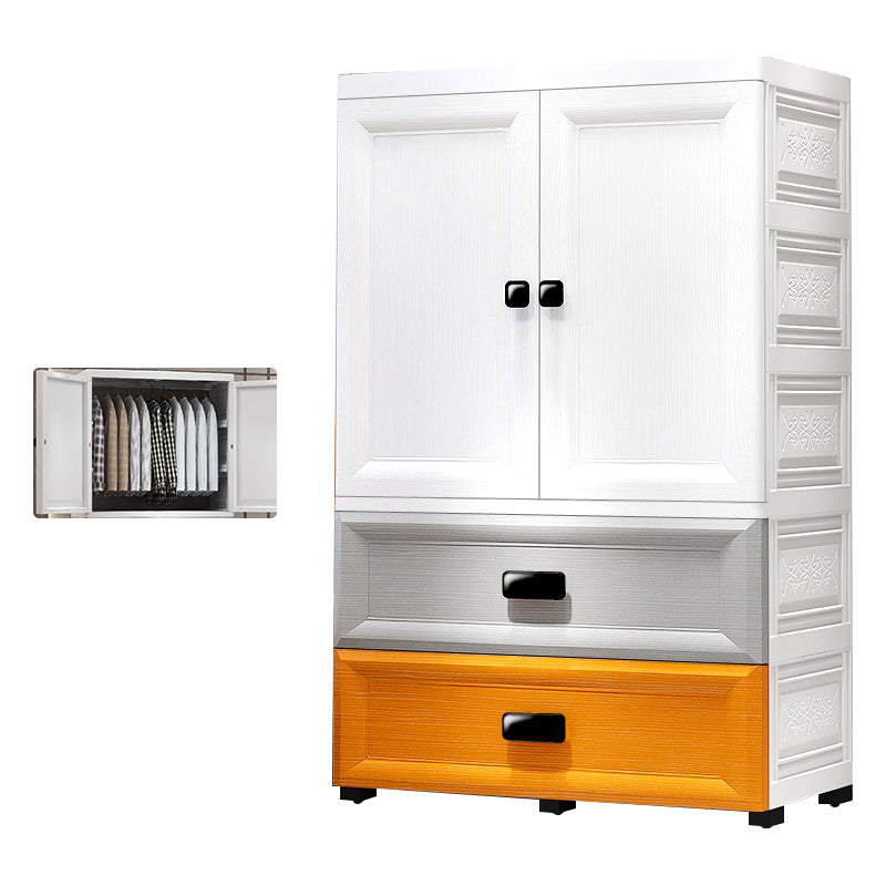 Modern Style Kid's Wardrobe Plastic Kids Closet with Drawers for Bedroom