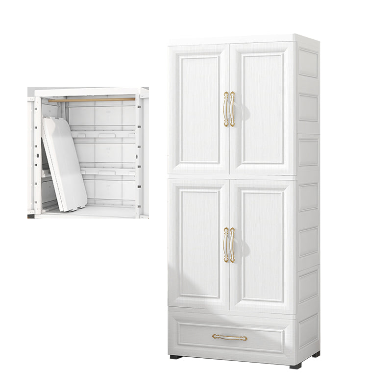 Modern Style Kid's Wardrobe Plastic Wardrobe Closet with Adjustable Shelves