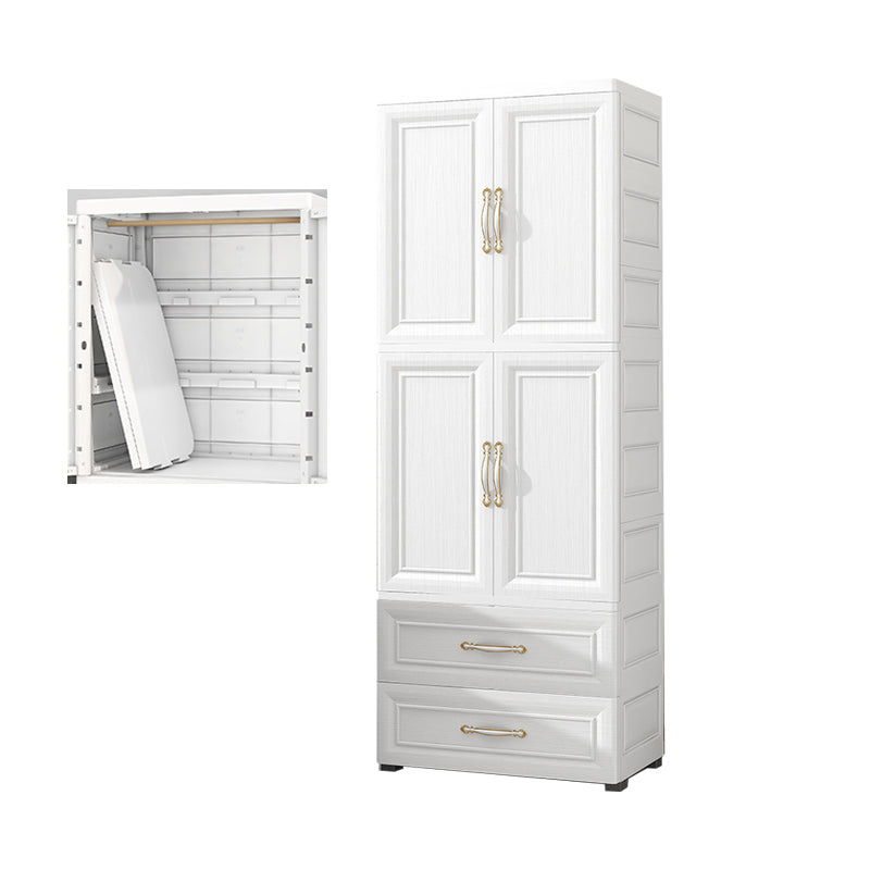 Modern Style Kid's Wardrobe Plastic Wardrobe Closet with Adjustable Shelves