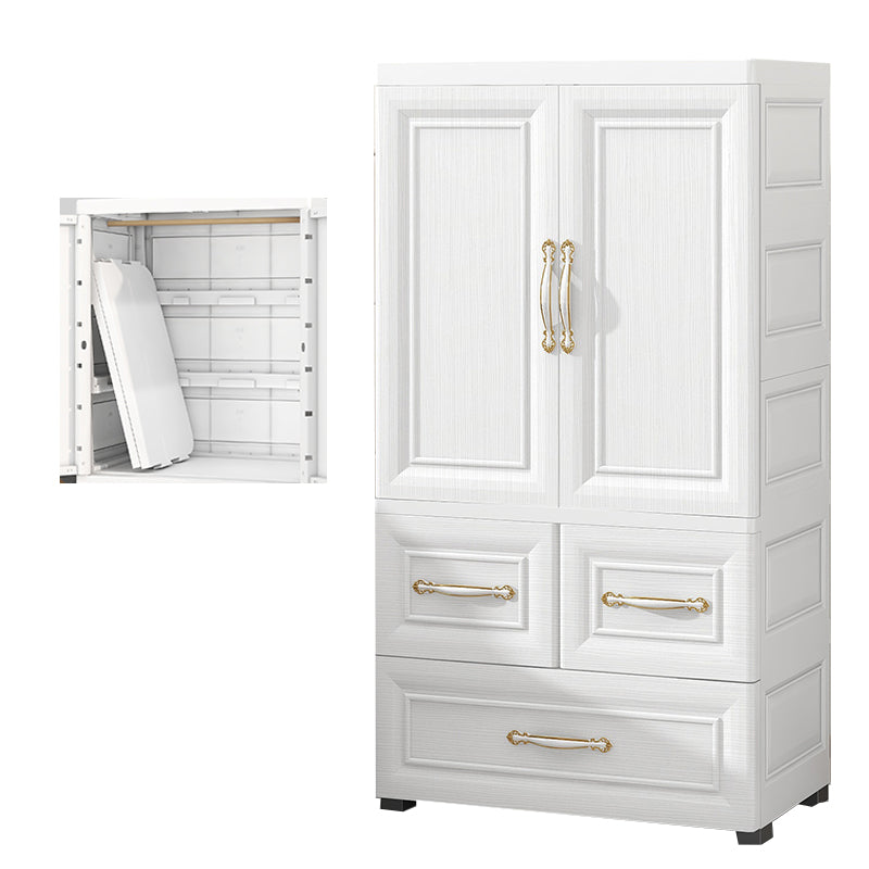 Modern Style Kid's Wardrobe Plastic Wardrobe Closet with Adjustable Shelves