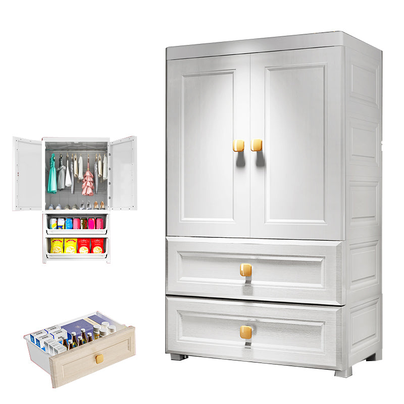 Wardrobe Armoire Plastic Contemporary Wardrobe Closet with Drawers