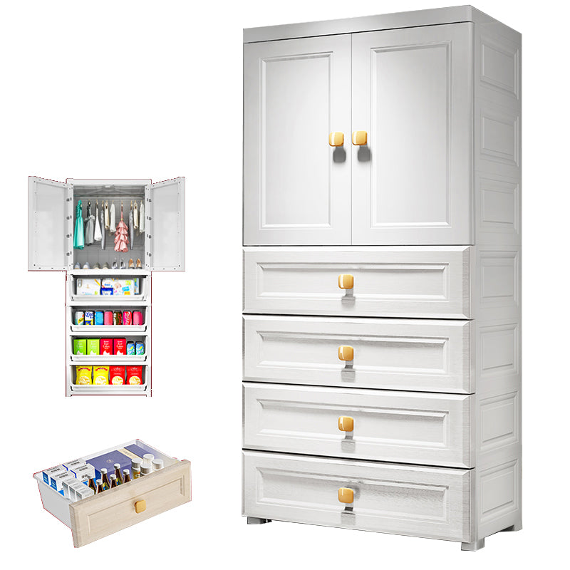 Wardrobe Armoire Plastic Contemporary Wardrobe Closet with Drawers