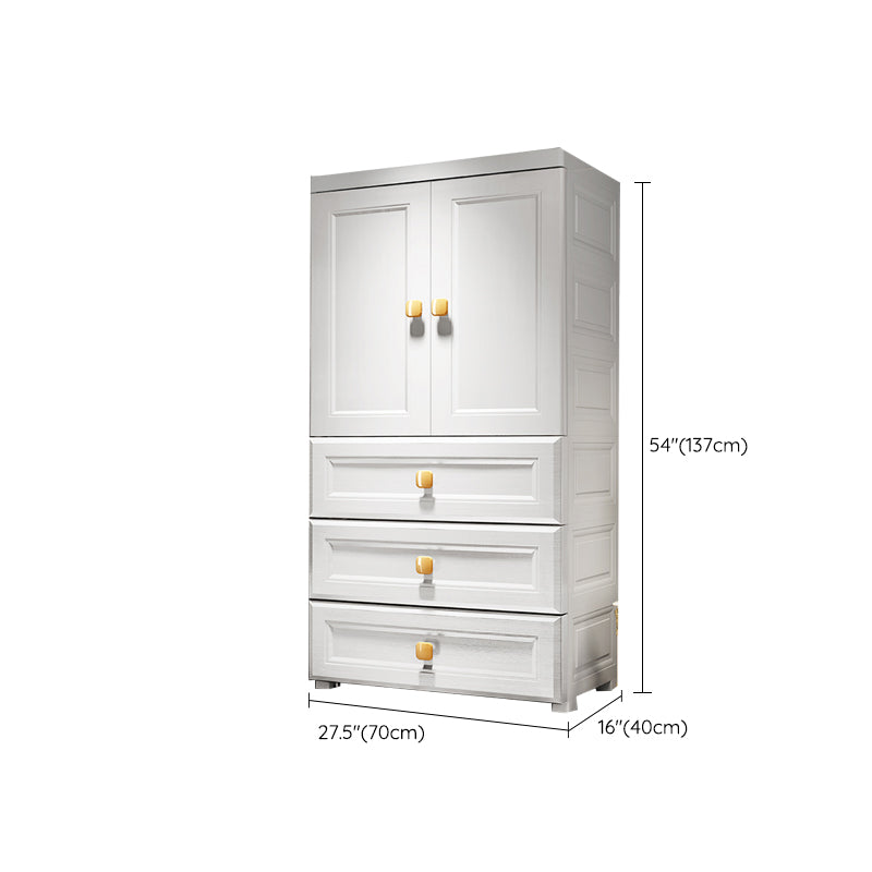 Wardrobe Armoire Plastic Contemporary Wardrobe Closet with Drawers