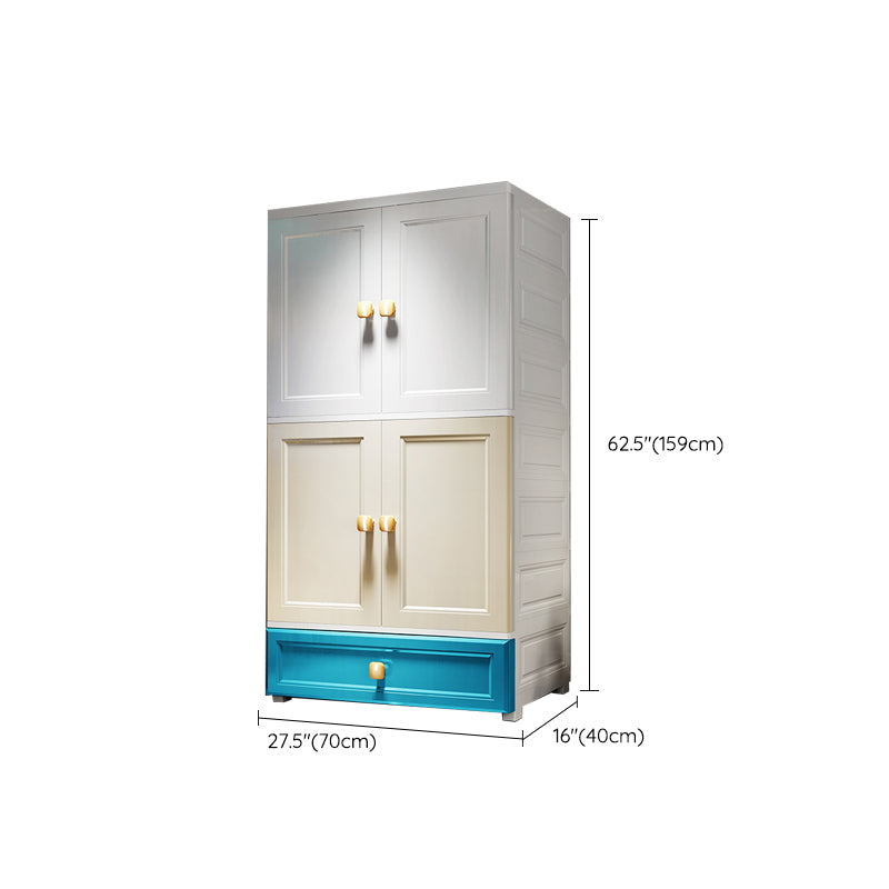 Wardrobe Armoire Plastic Contemporary Wardrobe Closet with Drawers