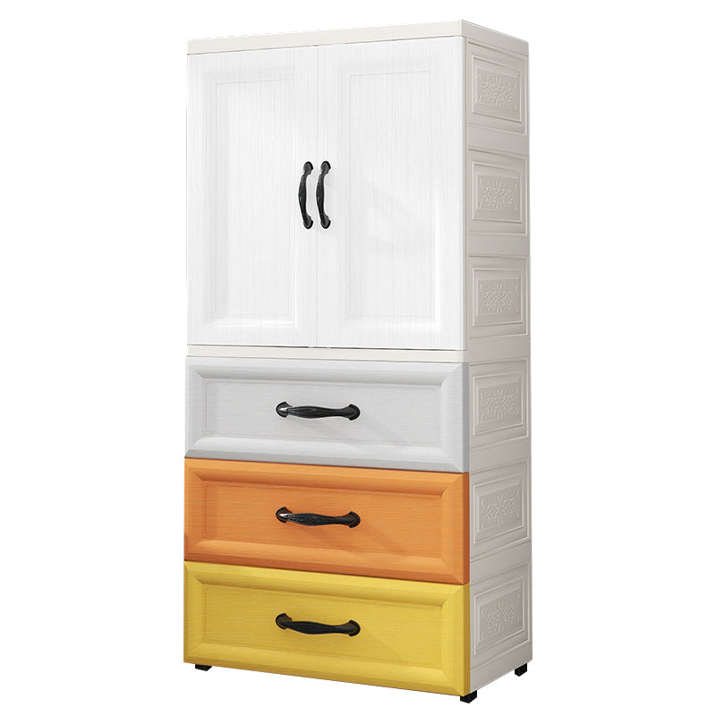 Modern Plastic Kid's Wardrobe Door Wardrobe Closet for Bedroom