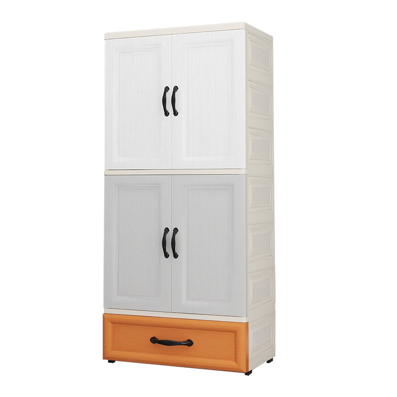 Modern Plastic Kid's Wardrobe Door Wardrobe Closet for Bedroom